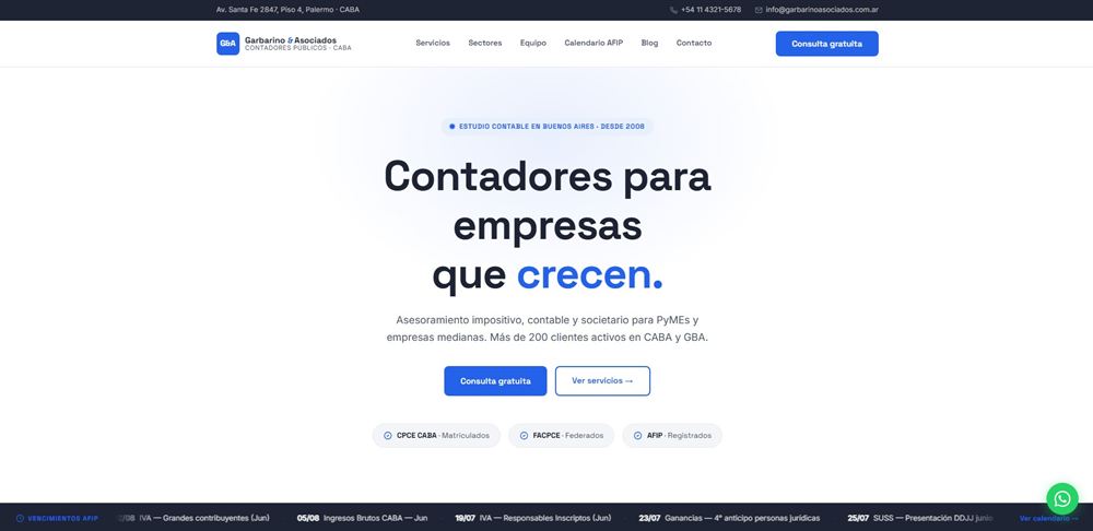 Demo de Garbarino & Asociados