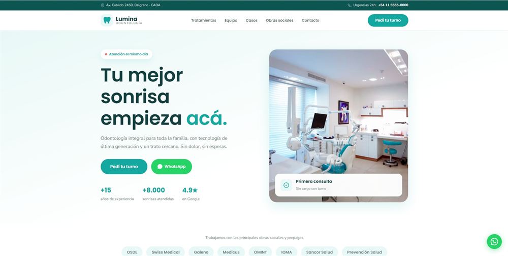 Demo de Lumina Odontología
